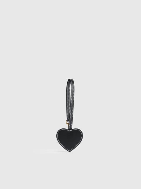ATP ATELIER Venosta Black/Contrast Stitch Leather Key chain