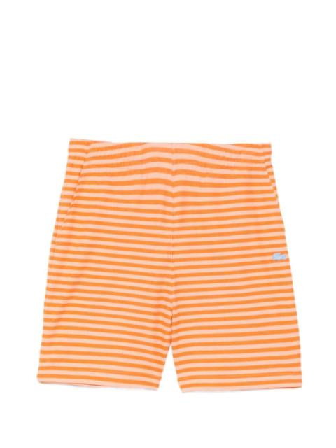 LACOSTE Horizontal striped poplin shorts