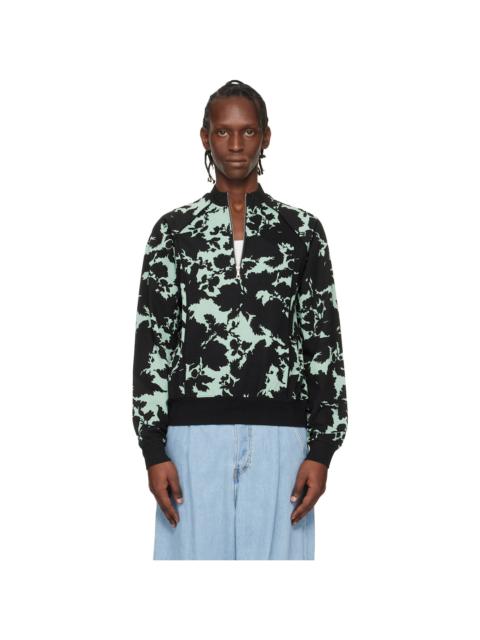Dries Van Noten Green & Black Jacquard Track Jacket