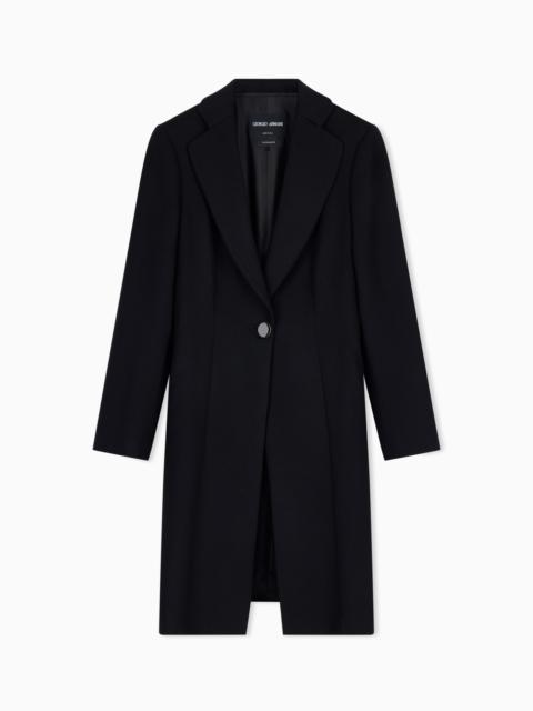 GIORGIO ARMANI Pure cashmere single-breasted coat