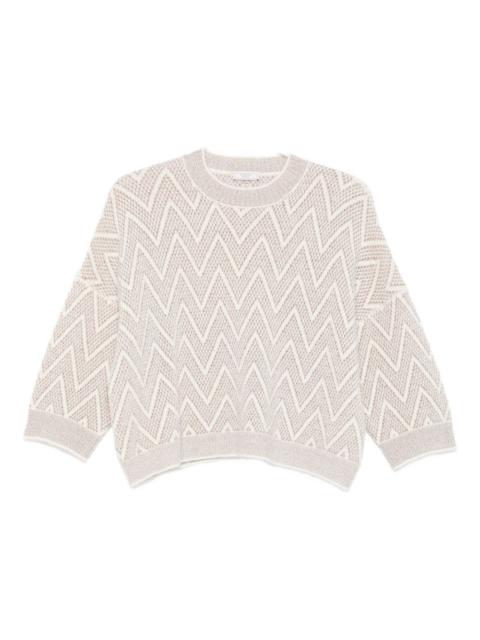 PESERICO zigzag-knit sweater
