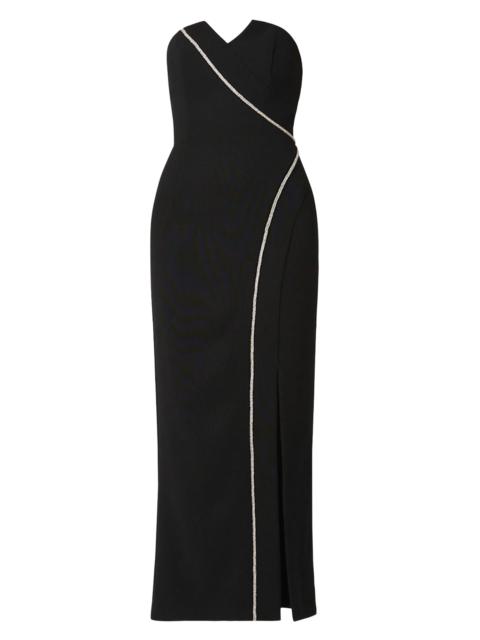 Shoshanna Women's Star Bandeau Slit Midi-Dress - Jet
