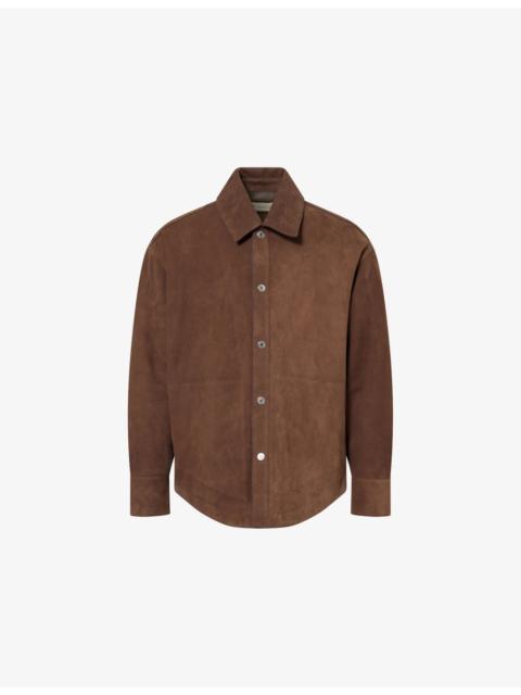 AMI Paris Ami de Coeur Buttoned Suede Overshirt