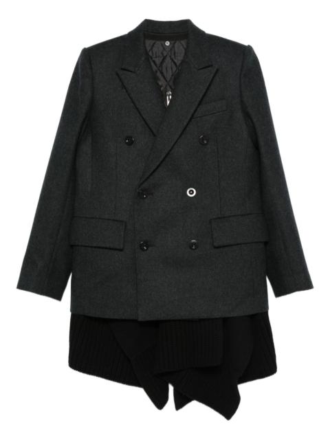 sacai double-breasted blazer