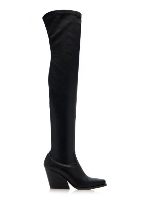 Stella McCartney Cowboy Vegan Leather Over-The-Knee Boots black