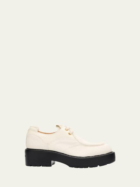 Miu Miu Pony Hair Lace-Up Wallabee Shoes