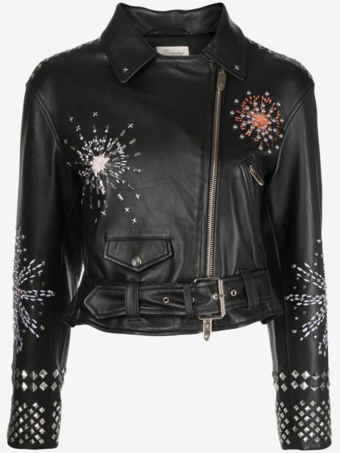 Temperley London zipped biker jacket