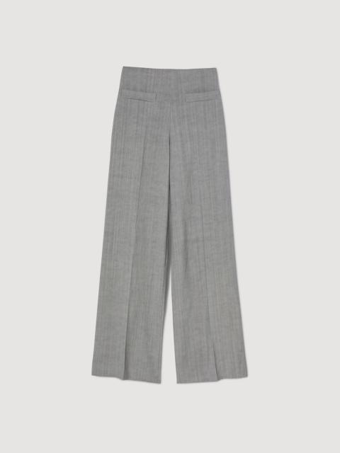 Sandro HIGH-WAISTED FLARED TROUSERS