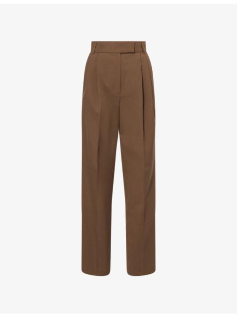 The Frankie Shop Bea Straight-Leg Stretch-Woven Suit Trousers