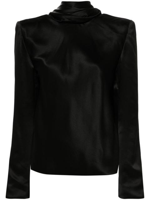 SAINT LAURENT long-sleeve draped top