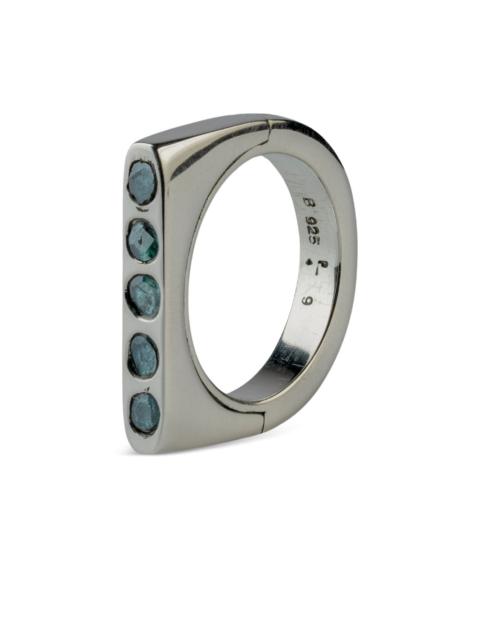 Parts of Four sterling silver Sistema diamond ring