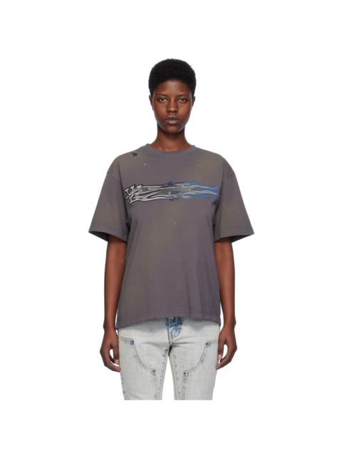 We11done Gray Printed T-Shirt