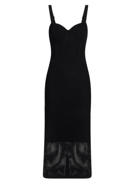 L'AGENCE Women's Michelle Pointelle-Knit Body-Con Dress - Black