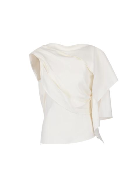 entire studios ODEON DRAPED TOP CREAM