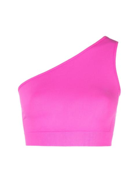 one-shoulder cropped top