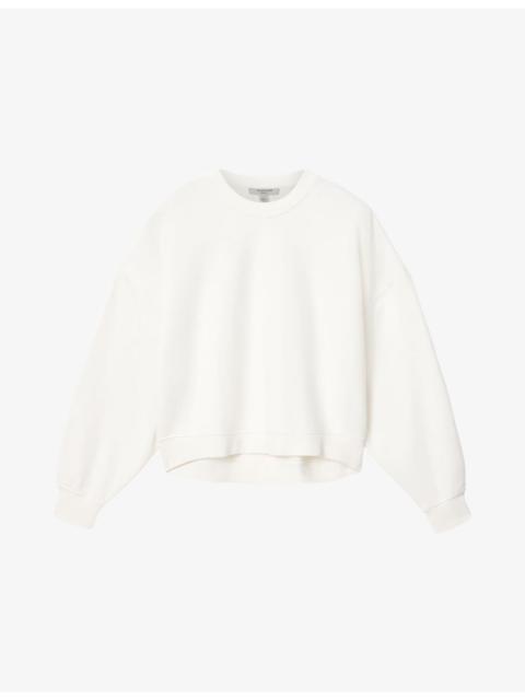 ALLSAINTS Lila Crochet-Heart Cotton-Blend Sweatshirt