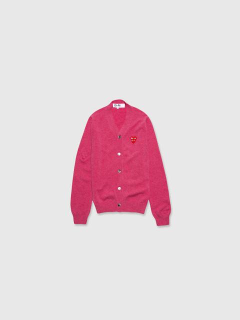 Comme des Garçons PLAY DOUBLE RED HEART CARDIGAN