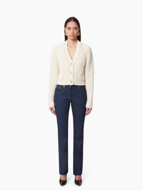 NINA RICCI V-NECK KNIT CARDIGAN