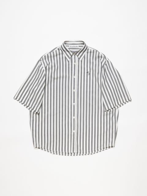 Stripe button-up shirt - Black/white