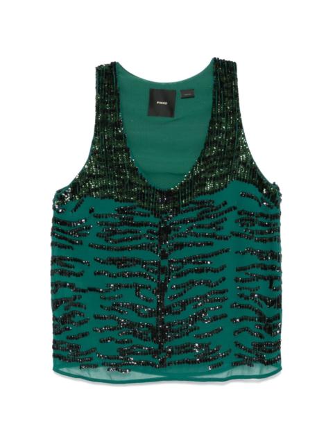 zebra-sequinned top