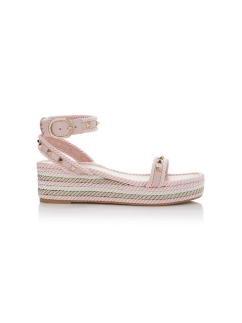 Valentino Valentino Garavani Rope Flatform Sandals pink