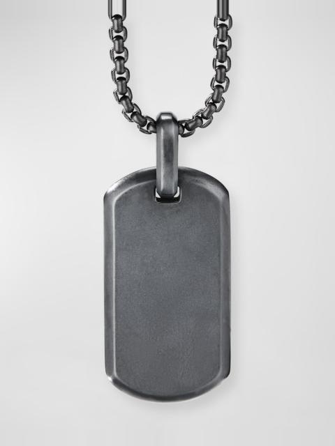 DAVID YURMAN Men's Streamline Tag Pendant in Titanium, 35mm