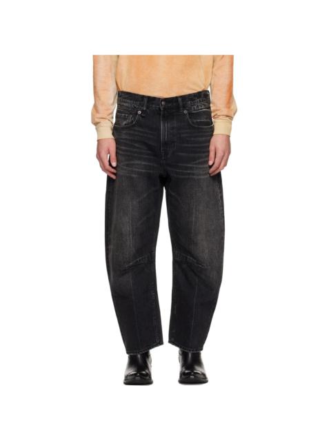 R13 Black Articulated Knee X-BF Jeans