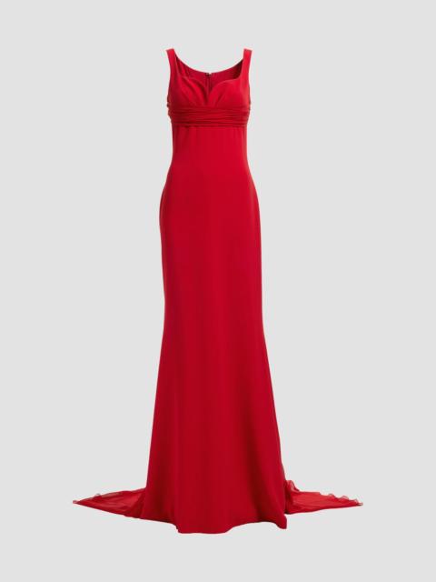 ELIE SAAB Women's Cady Silk-Blend Gown - Sunset Flame