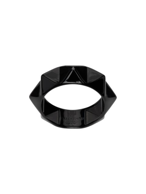Valentino Black Rockstud Ring
