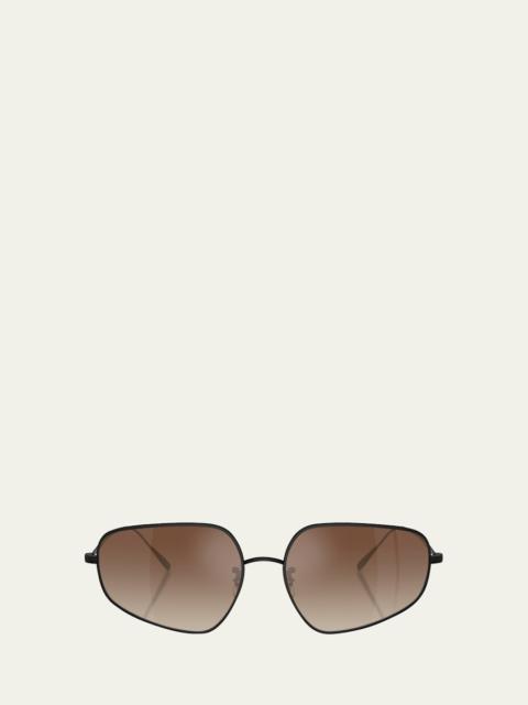 Oliver Peoples OV1356S Rectangular Metal Sunglasses