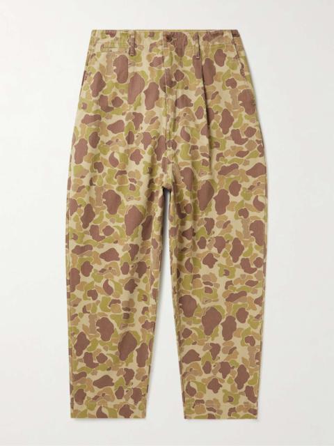 Kapital Pleated Camouflage-Print Cotton-Twill Trousers