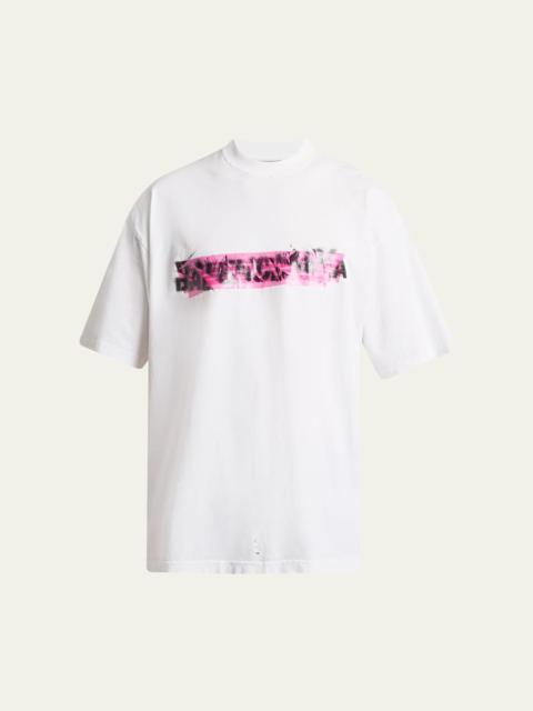 BALENCIAGA Men's Messy Spray Medium-Fit T-Shirt