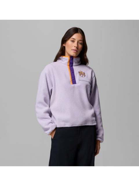 Columbia Women's Collegiate Helvetia Cropped Half Snap Fleece - LSU
