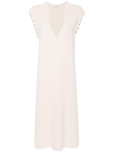 Max Mara crochet-trim cotton midi dress