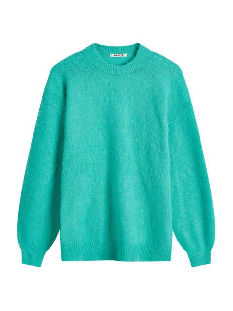 Auralee Brushed Wool Cashmere Crew Knit