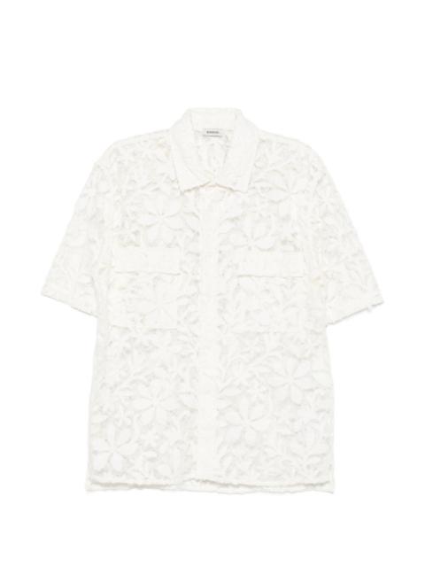 SIMKHAI floral-lace short-sleeve shirt
