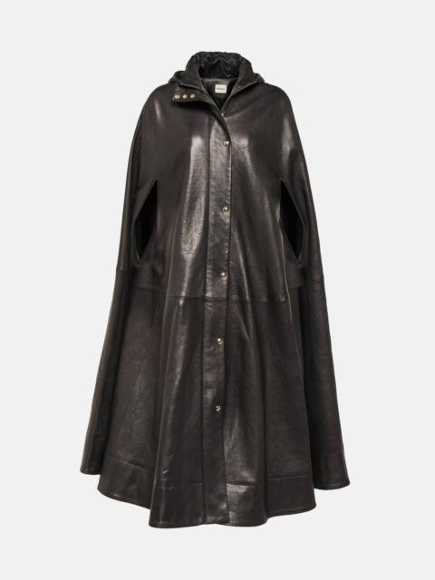 KHAITE Roygen hooded leather cape