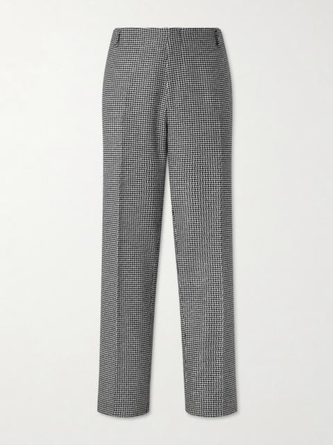 TOM FORD Straight-Leg Sequin-Detailed Houndstooth Wool-Blend Suit Trousers