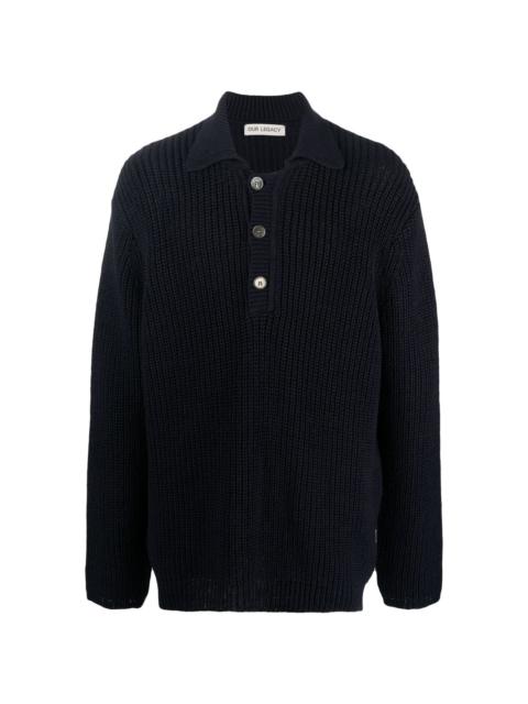 Our Legacy ribbed-knit cotton jumper