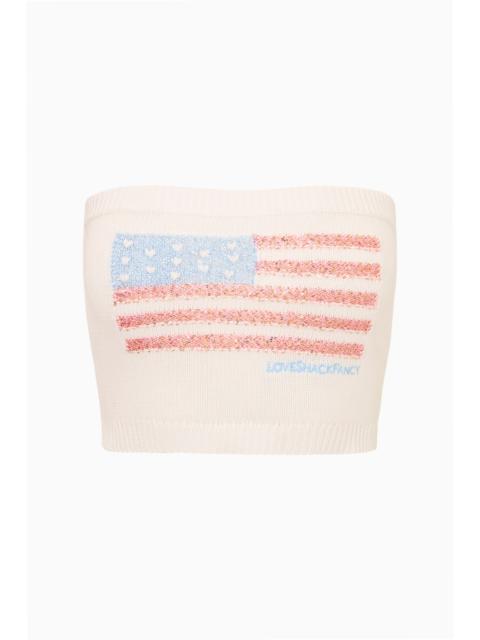 LoveShackFancy Deserae Sparkle Americana Tube Top