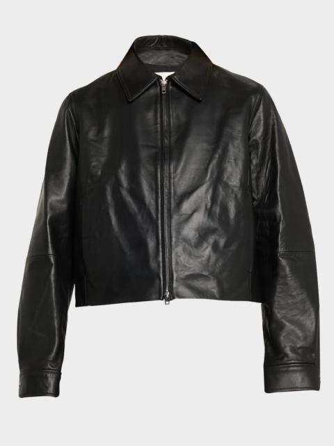 Vince Cropped Faux Leather Jacket