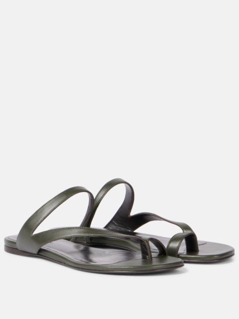 KHAITE Aimee leather slides