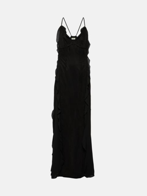 SIMKHAI Emily ruffled V-neck slip dress