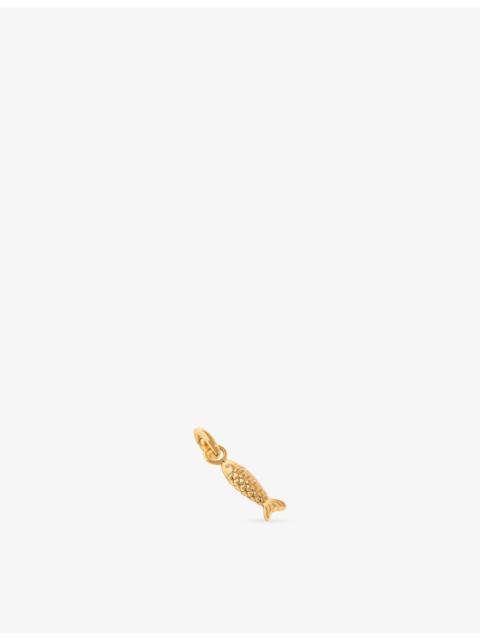 ASTRID & MIYU Fish 18ct Gold-Plated Sterling-Silver Clip Charm