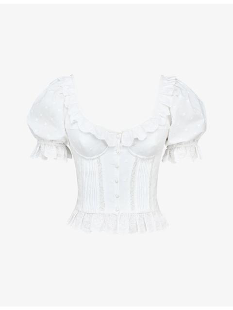 House of CB Bella Broderie-Anglaise Cotton Top