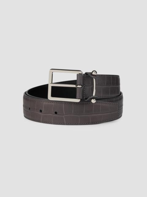 Christian Louboutin Men's Chambeliss Patent Leather Belt - Phantom Grey Silver