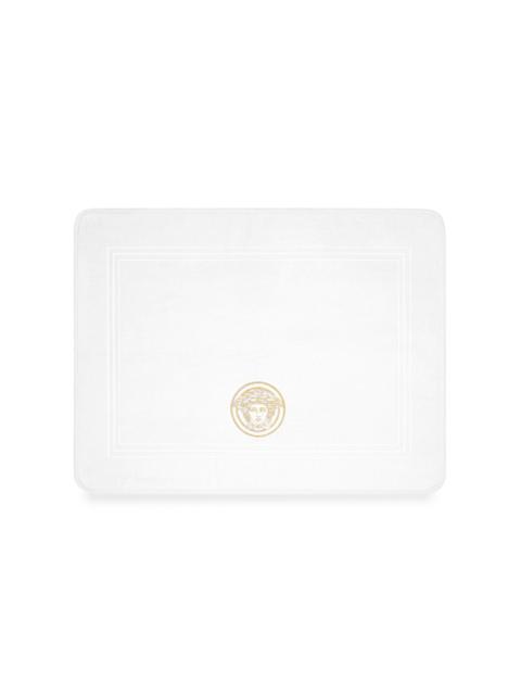 VERSACE Medusa Gala Bath Mat - White Gold