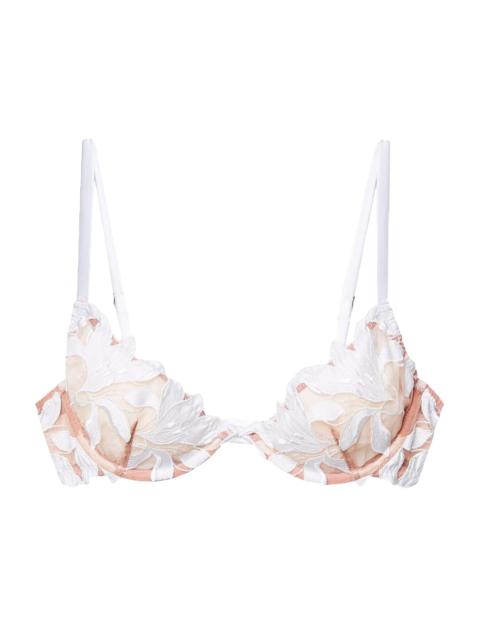 Fleur du Mal Women's Lace Plunge Demi Bra - Ivory