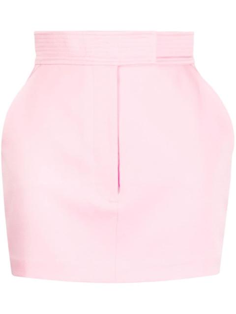 ALEX PERRY high-waisted satin-finish skirt