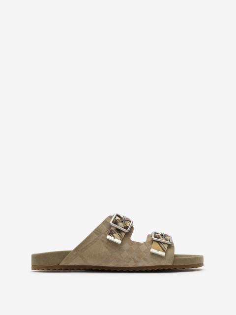 Burberry Check Suede Urchin Sandals